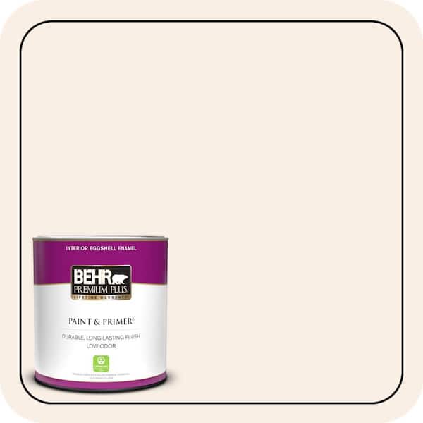 BEHR PREMIUM PLUS 1 qt. #M210-1 Seed Pearl Eggshell Enamel Low Odor Interior Paint & Primer