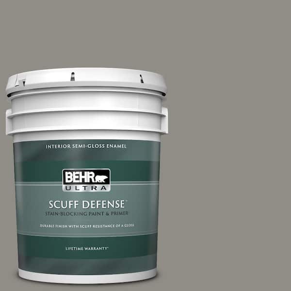 BEHR ULTRA 5 gal. #T13-17 Timber Town Extra Durable Semi-Gloss Enamel Interior Paint & Primer