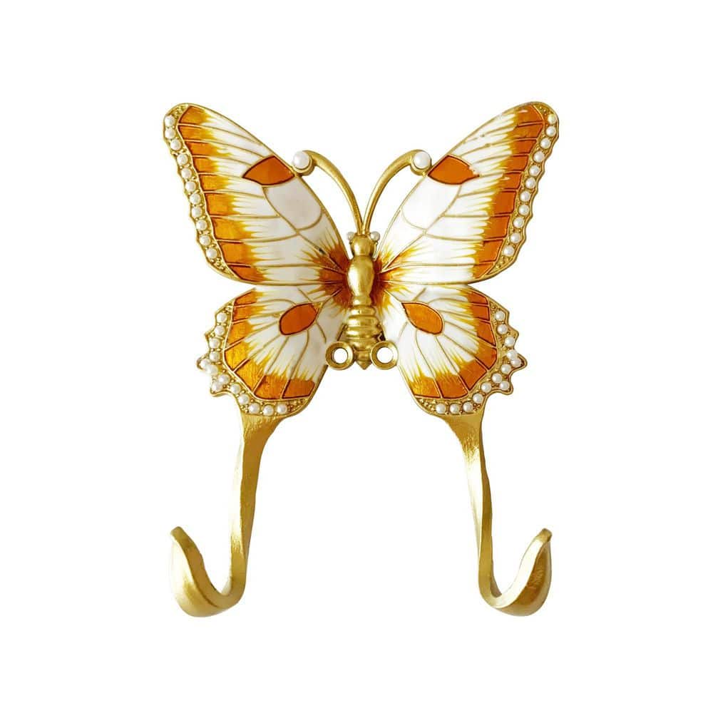 1 Pack J-Hook Robe/Towel Hook, Vintage Butterfly Shaped Metal Wall Hook for Hanging Coats Clothes Keys Hats Towels price history on PriceWatchPro