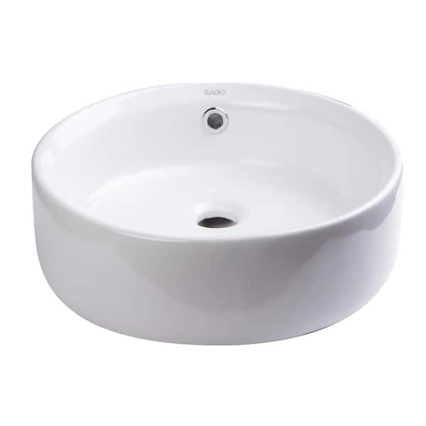 EAGO Vessel Sink in White