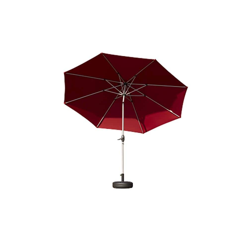 10 ft. Aluminum Outdoor Market Patio Umbrella with Crank and Push Button Tilt in Brick red price history on PriceWatchPro