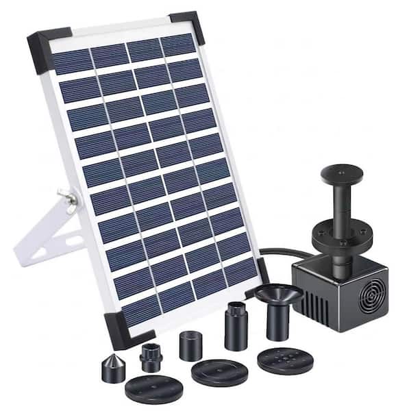 Solar Fountain Pump Kit with LED Lighting for Patio Pool Koi Pond Bird Bath Garden Submersible Water Pump