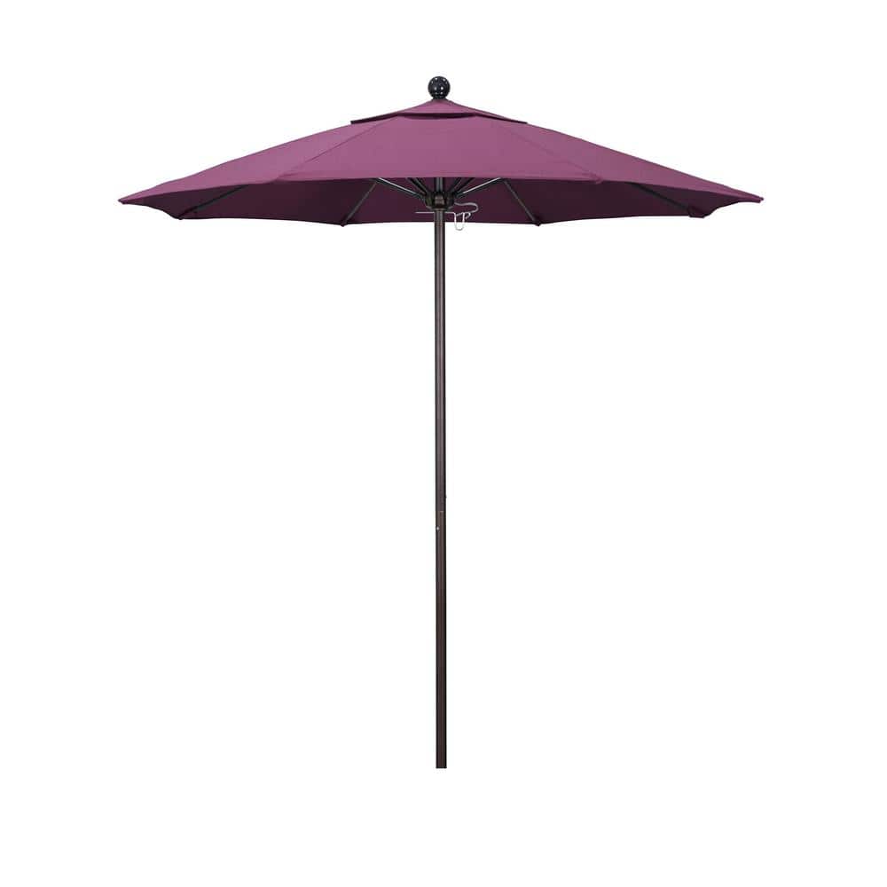 Speciaal moersleutel vangst California Umbrella 7.5 ft. Bronze Aluminum Commercial Market Patio  Umbrella with Fiberglass Ribs and Push Lift in Iris Sunbrella  ALTO758117-57002 - The Home Depot