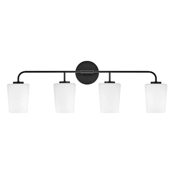 LARK - Kline 33.0 in. 4 Light Black Vanity Light