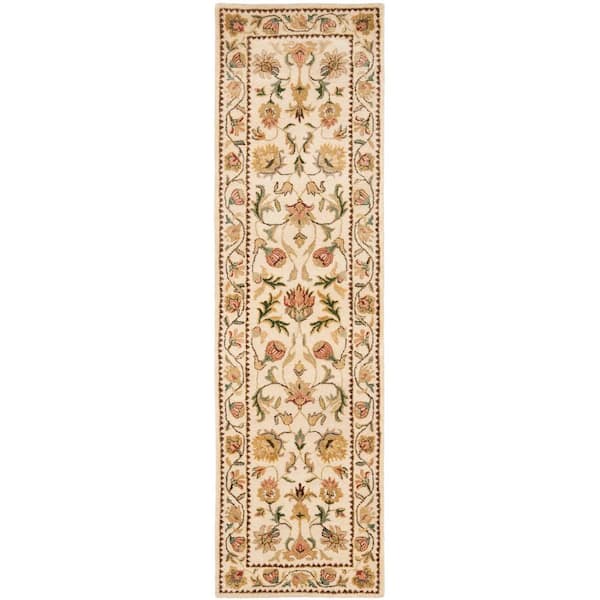 SAFAVIEH Bergama Ivory 2 ft. x 8 ft. Border Runner Rug