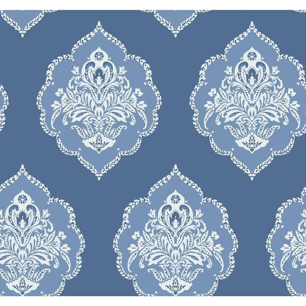 Lise Turquoise Medallion Wallpaper – Designer Wallcoverings and Fabrics