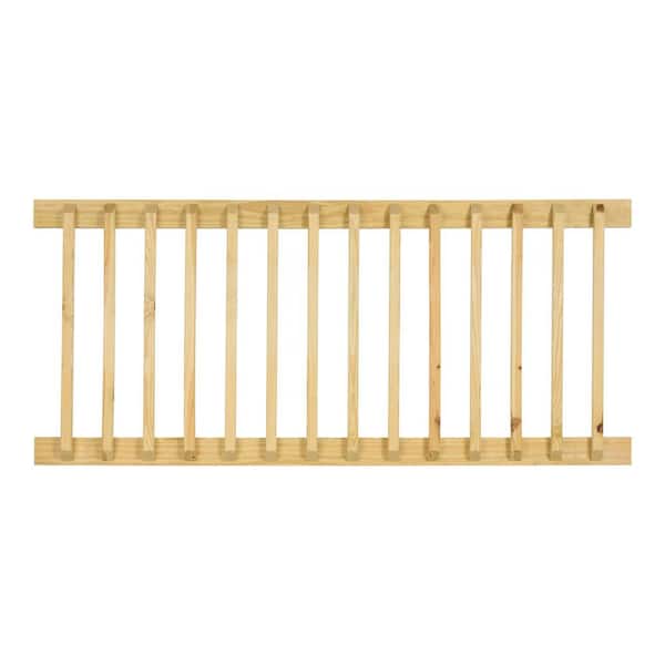 72 in. x 32.5 in. Pressure-Treated Southern Yellow Pine Pre-assembled Beveled 2-End Balusters Rail Kit