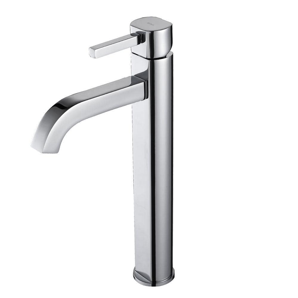 Chrome 12.5" Single Handle Vessel Bathroom Faucet