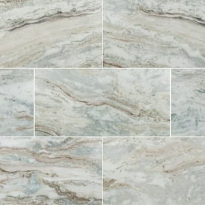 Fantasy Brown 12 in. x 24 in. Polished Floor and Wall Marble Tile (10 sq. ft./Case)