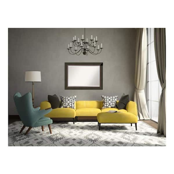 Amanti Art Medium Rectangle Bronze Contemporary Mirror (30.5 in. H x 42.5 in. W)