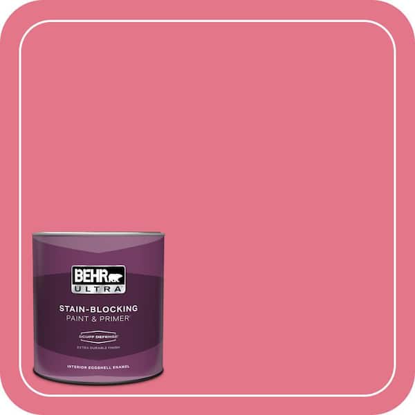 BEHR ULTRA 1 qt. #120B-6 Watermelon Pink Extra Durable Eggshell Enamel Interior Paint & Primer