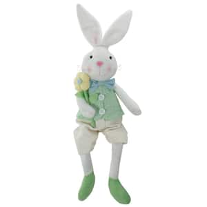 Details about    1 Easter Bunny White Rabbit 14" Weighted Bottom Plush Decor  NWT 