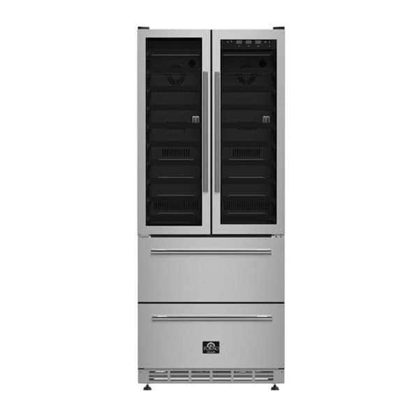 Campania 32 in. Dual Zone Beverage and Wine Cooler in Stainless Steel