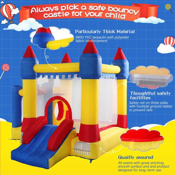 TOBBI Inflatable Bounce House Kid Jump and Slide Castle Bouncer with  Trampoline TH17P0167 - The Home Depot