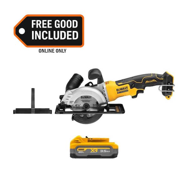 ATOMIC 20V MAX Lithium-Ion Cordless Brushless 4-1/2 in. Circular Saw with 20V MAX XR POWERSTACK 3.5 Ah Battery Pack