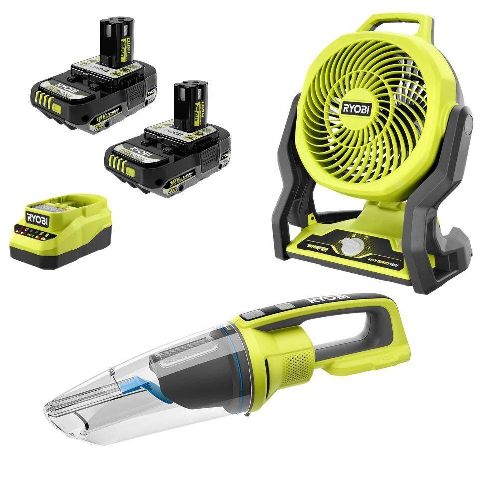ONE+ 18V Cordless Hybrid 7.5 in. Fan Kit with (2) 2Ah Batteries, Charger, & FREE ONE+ 18V Cordless Wet/Dry Hand Vacuum price history on PriceWatchPro