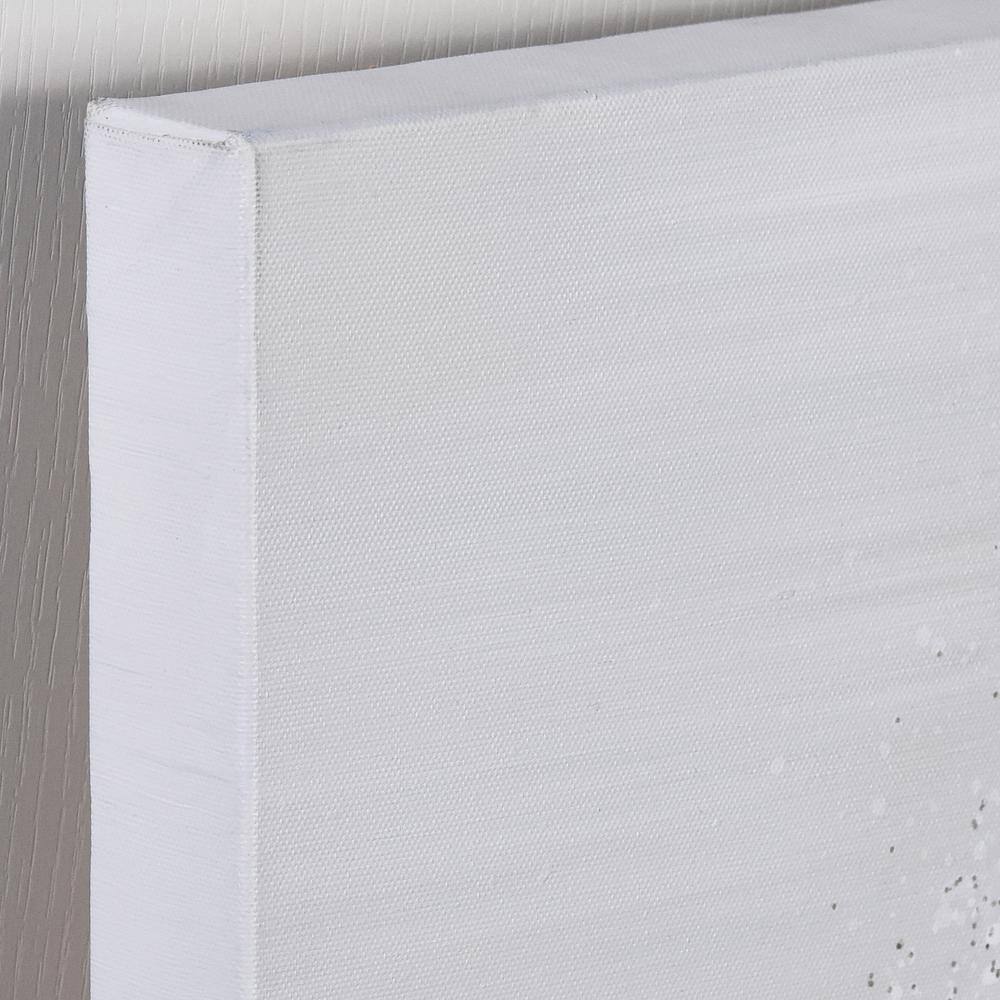 Crystal Wave Blue and Silver Textured Canvas Wall Art