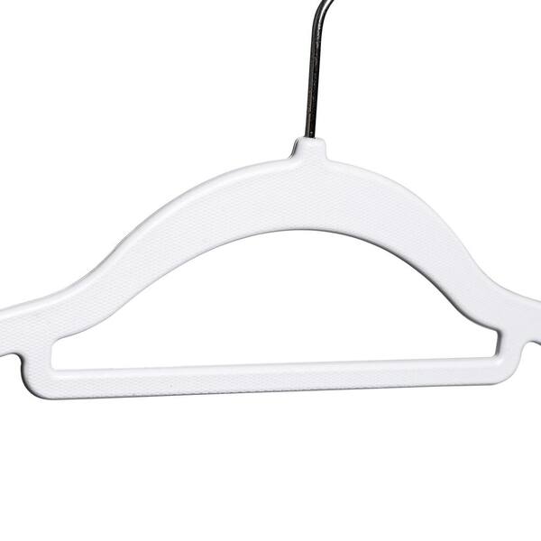 Honey-Can-Do 50-Pack Rubber Grip No-Slip Plastic Hangers White