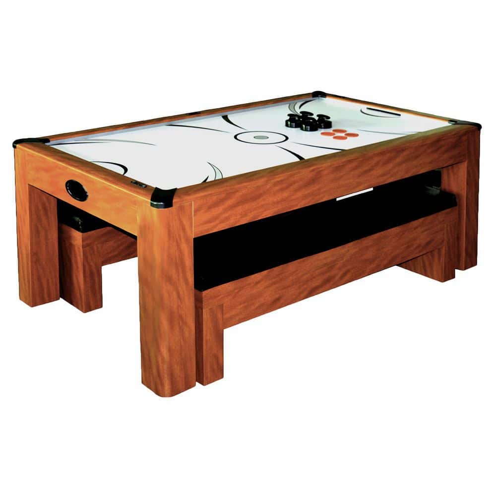 84" Light Cherry MDF Multi-Functional Air Hockey Table with Benches