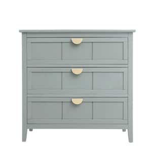 31.54 in. W x 15 in. D x 30.75 in. H Light Gray Linen Cabinet with 3-Drawers