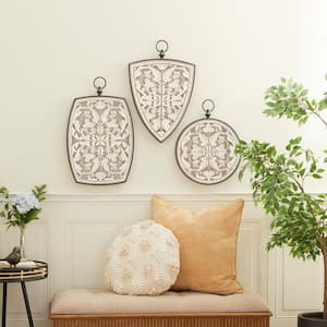 23 in. x 15 in. White Wood Farmhouse Wall Decor (Set of 3)