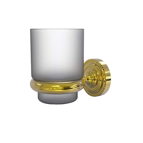 Allied Brass Dottingham Wall Mounted Tumbler Holder in Polished Brass