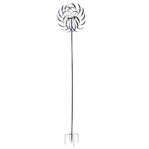 78.51 in. H Multi-color iron Windmill Wind Spinner for Garden Balcony or Backyard