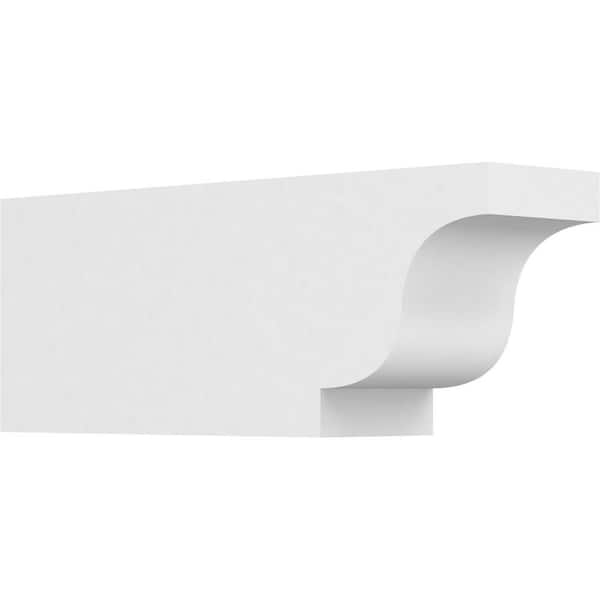 Ekena Millwork 4 in. x 6 in. x 16 in. Standard Newport Architectural Grade PVC Rafter Tail Brace