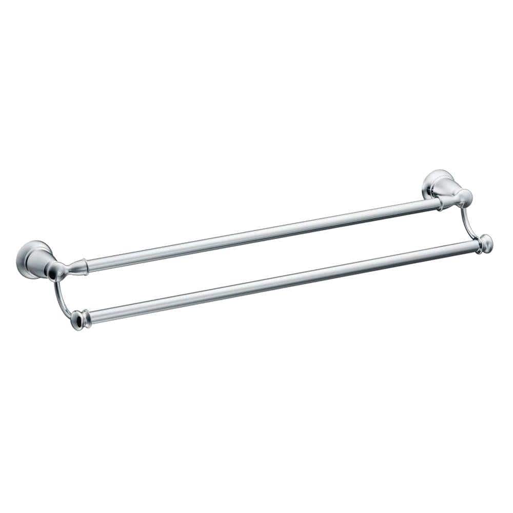 MOEN Banbury 24 in. Double Towel Bar in Chrome Y2622CH - The Home Depot
