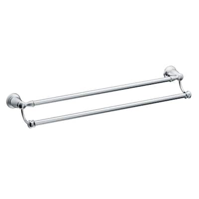 Banbury 24 in. Double Towel Bar in Chrome