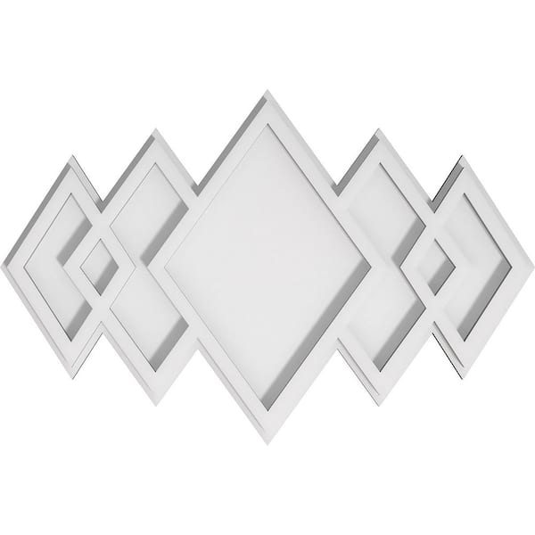 Ekena Millwork 1 in. P X 18 in. W X 12 in. H Zoe Architectural Grade PVC Contemporary Ceiling Medallion