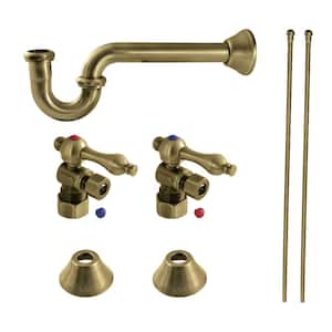 Trimscape Bathroom Plumbing Trim Kits with P-Trap in Antique Brass