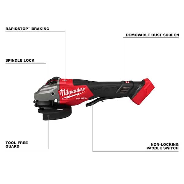 PXC 18-Volt Cordless 4.5 in., 8500 RPM Angle Grinder/Cutoff Tool for Grinding and Cutting (Tool Only)