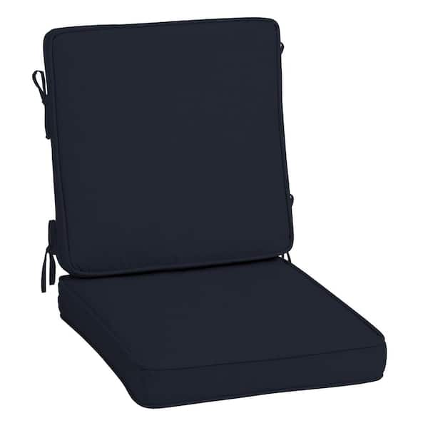 ARDEN SELECTIONS ProFoam 20 in. x 20 in. Outdoor High Back Dining Chair Cushion in Classic Navy Blue