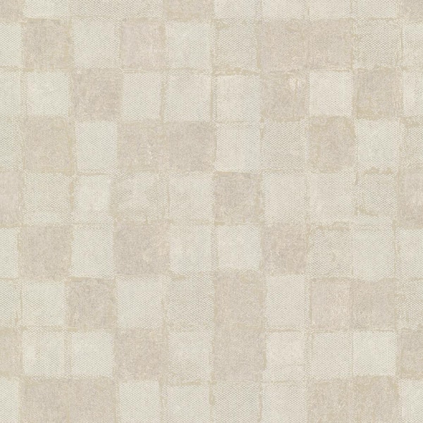 A-Street Prints Varak Gold Checkerboard Non Woven Paper Non-pasted Textured Wallpaper