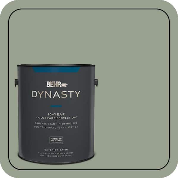 BEHR DYNASTY 1 gal. #N390-4 Bitter Sage Satin Enamel Exterior Stain-Blocking Paint & Primer