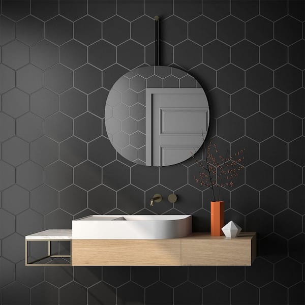 Ivy Hill Tile Master Hex Black 10 2 In X 11 4 Matte Porcelain Floor And Wall 76 Sq Ft Case Ext3rd106120 The Home Depot Ivy Hill Tile Master Hex Black 10 2 In