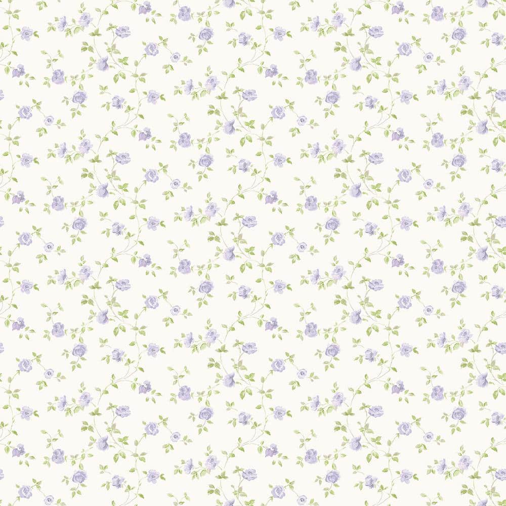 Miniatures 2-Lilac/Green/White Miniature Rose Trellis Design Matte Finish N