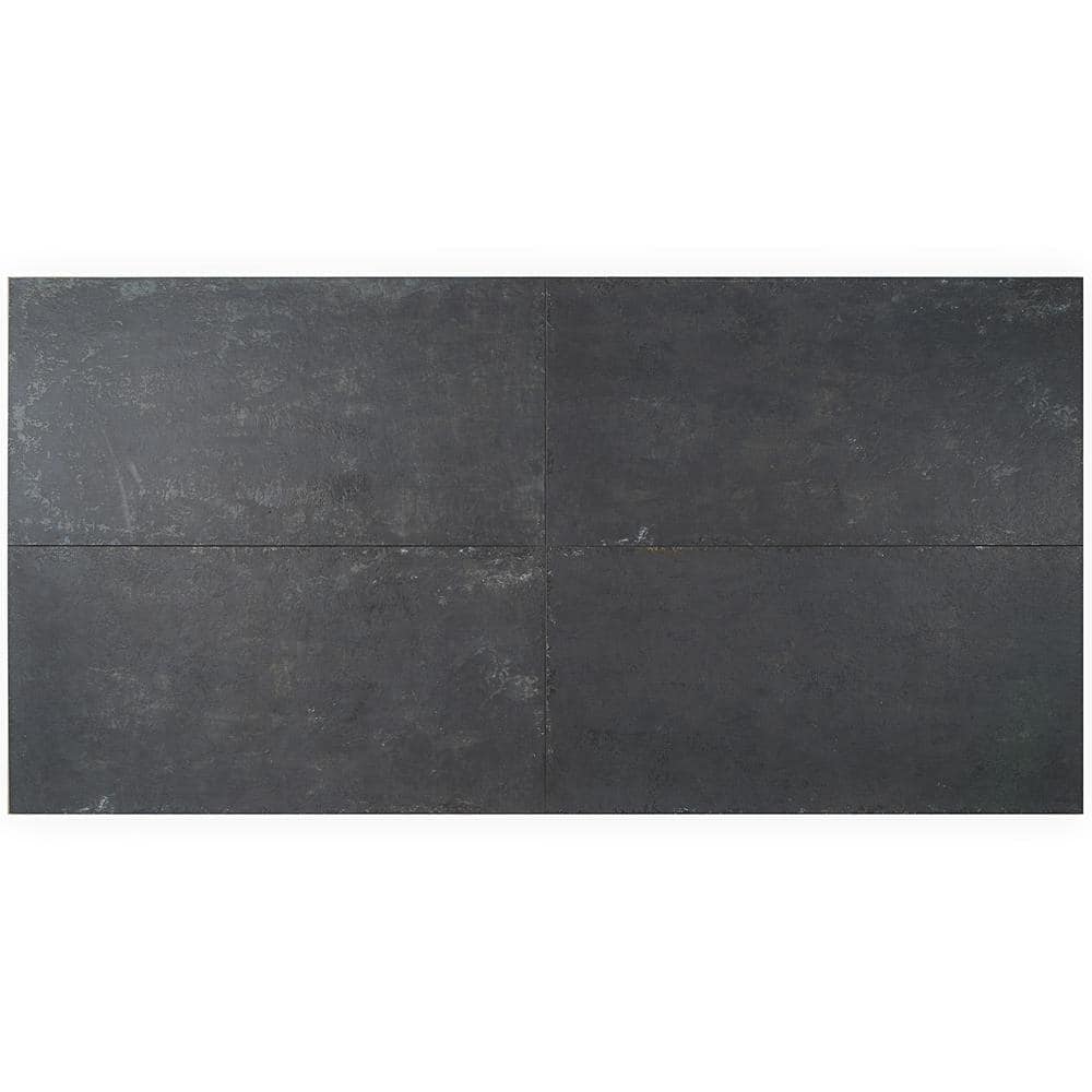 Stonehenge 24'' x 48'' Matte Black Porcelain Tile