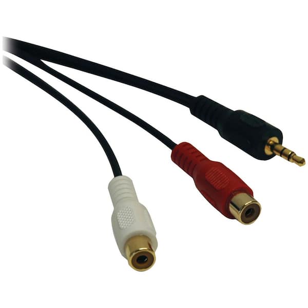 Tripp Lite 3.5 mm Stereo to 2 RCA Splitter Adapter Cable P315-06N - The  Home Depot
