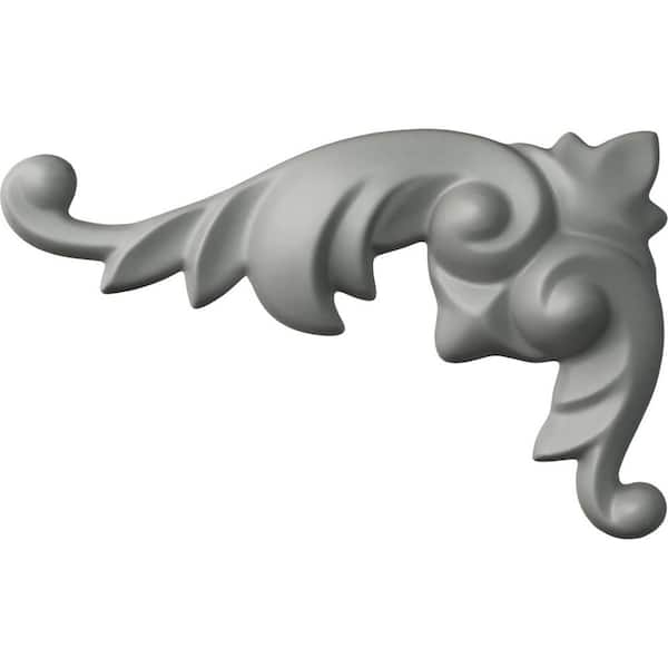 Ekena Millwork 3/4 in. x 3 in. x 4-7/8 in. Polyurethane Attica Leaf Right Onlay