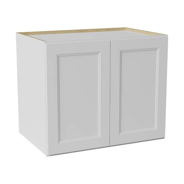 36 in. W x 24 in. D x 30 in. H Ready to Assemble Double Shaker Pantry Kitchen Cabinet in Newport White
