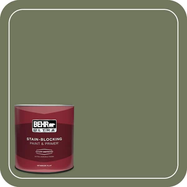 BEHR ULTRA 1 qt. #420F-6 Egyptian Nile Extra Durable Flat Interior Paint & Primer