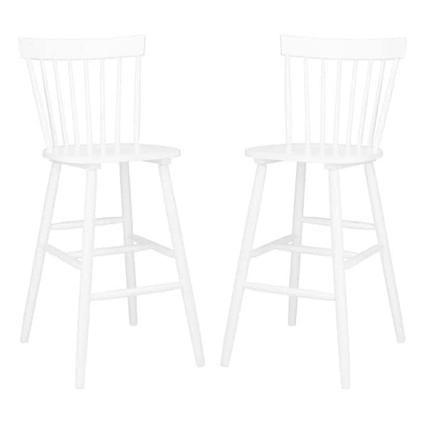 SAFAVIEH Providence 43.8 in. White Bar Stool (Set of 2)