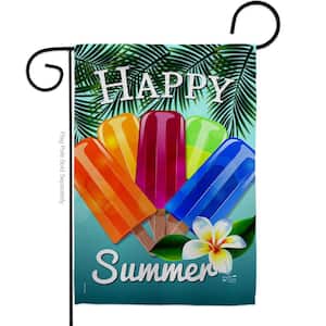 13 in. x 18.5 in. Happy Summer Pop Summer Double-Sided Garden Flag Summer Decorative Vertical Flags