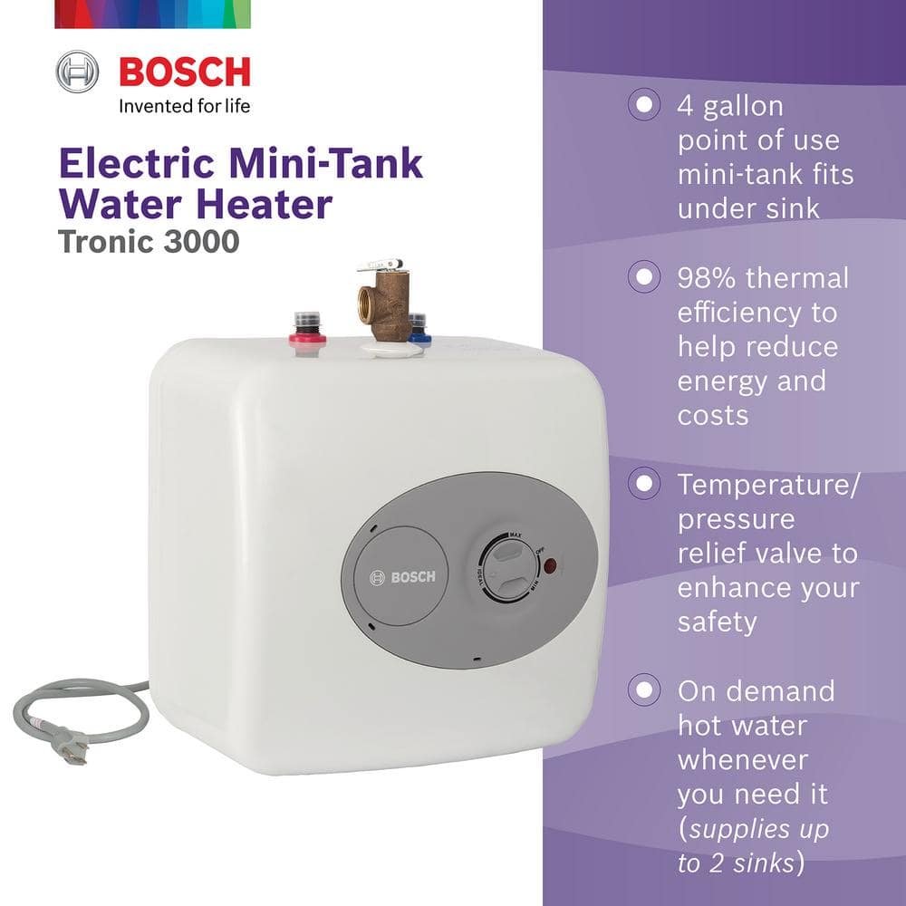 Bosch 4-Gallon White Electric Point-of-Use Water Heater