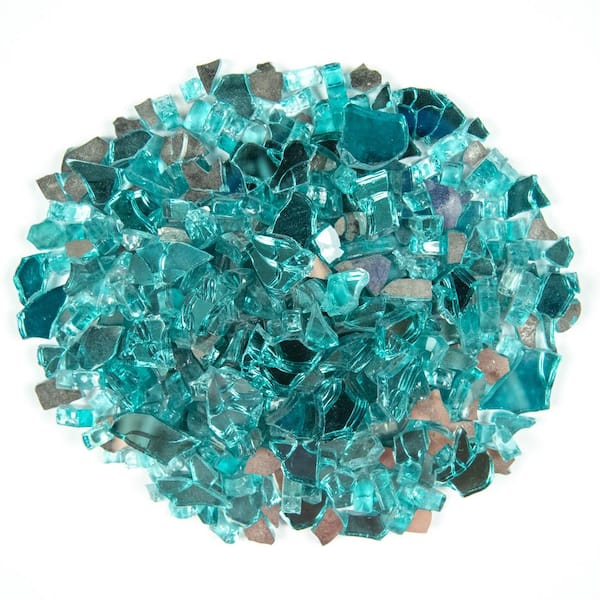 Msi 0 25 Cu Ft 0 25 In 20 Lbs Piedra Aqua Blue Fireglass Pebbles Laqubl0 25cru20 The Home