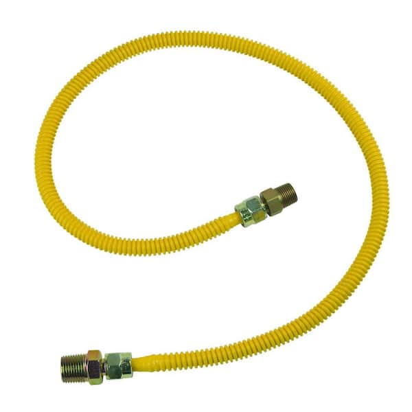 BrassCraft ProCoat 1/2 in. MIP x 3/8 in. MIP x 36 in. Stainless Steel Gas Connector 3/8 in. O.D. Fine Thread (33,400 BTU)