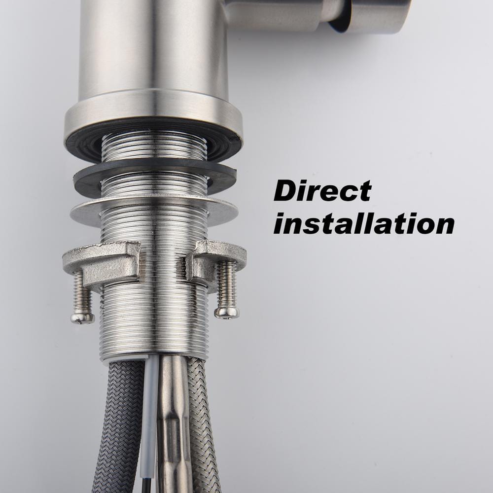 Brushed Nickel Stainless Steel Pull Down Touch Kitchen Faucet