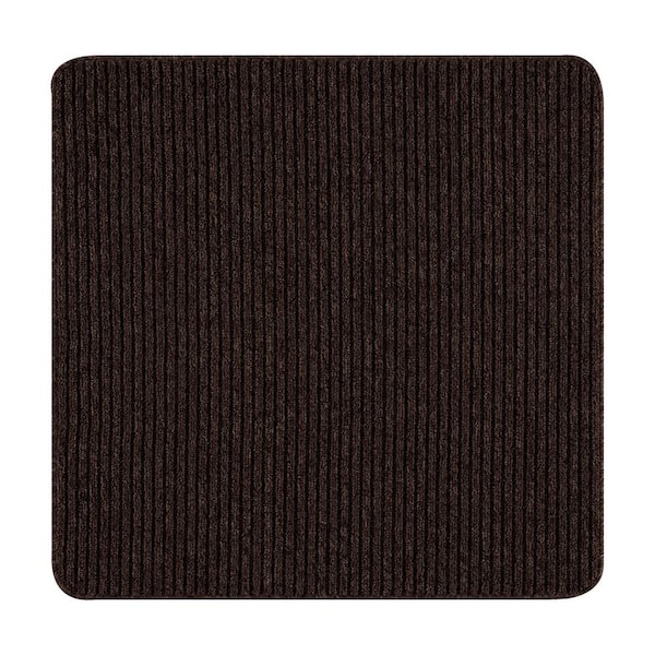 Beverly Rug Diego Solid Brown 20 in. x 59 in. Non-Slip Rubber Back Runner Rug